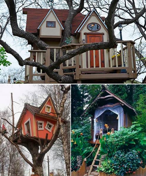 Игровой домик на дереве для детей: выше только звезды - фото