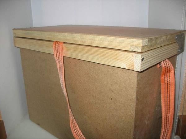 Самодельный ящик для переноски заполненных медом рамок с фото