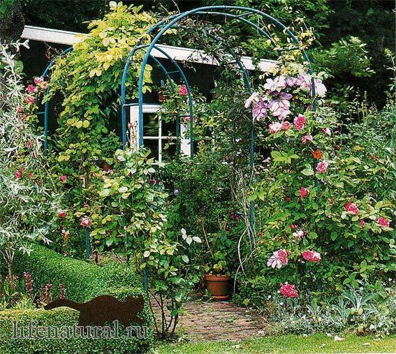 Простые идеи для украшения вашего сада - дача в деревенском стиле - фото